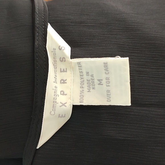 90s Express Compagnie Internationale Black Sheer Tank Top Size Medium - Picture 7 of 7